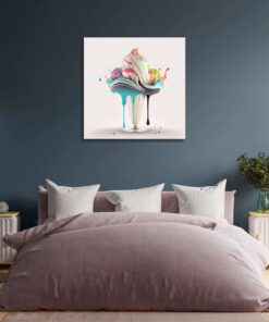 Abstract Ice Cream in a Porcelain Dessert Shoot