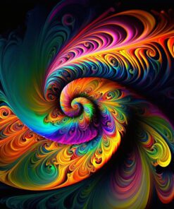 Abstract colour paint swirls