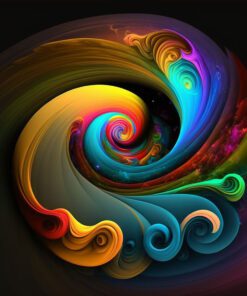 Abstract colour paint swirls