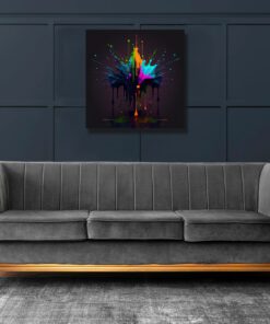 abstract multi colour liquid splash