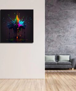 abstract multi colour liquid splash