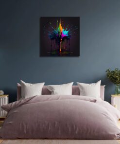 abstract multi colour liquid splash