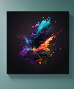 Abstract colour paint explosion