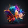 abstract colour powder explosion