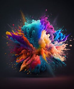 abstract colour powder explosion
