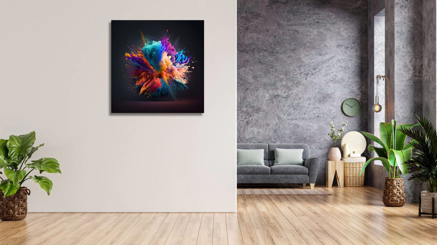 abstract colour powder explosion