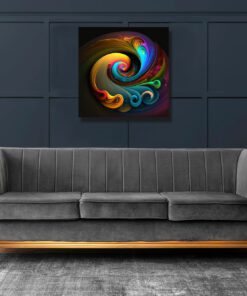Abstract colour paint swirls