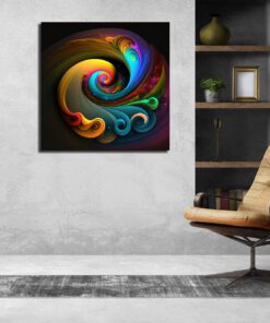 Abstract colour paint swirls