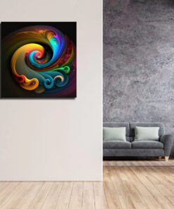 Abstract colour paint swirls