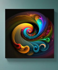 Abstract colour paint swirls