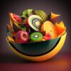 abstract fruit in a bowl