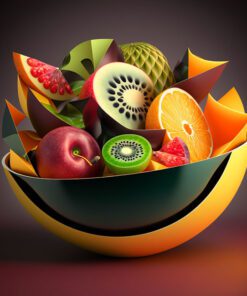 abstract fruit in a bowl