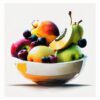 abstract fruit in a bowl art piece