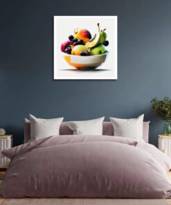 abstract fruit in a bowl art piece