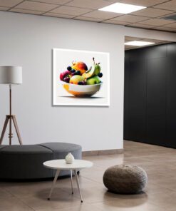 abstract fruit in a bowl art piece