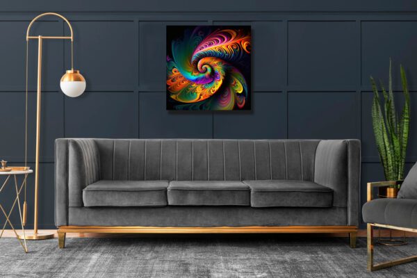 Abstract colour paint swirls