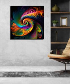 Abstract colour paint swirls