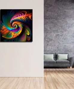 Abstract colour paint swirls