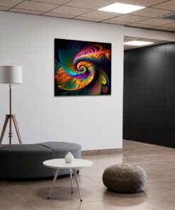 Abstract colour paint swirls