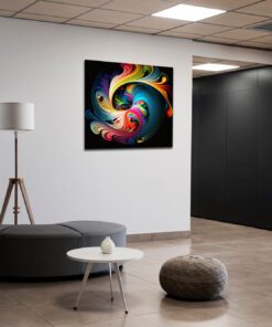 hyper-detailed multi-coloured swirls abstract art