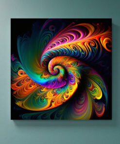 Abstract colour paint swirls