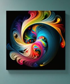 hyper-detailed multi-coloured swirls abstract art