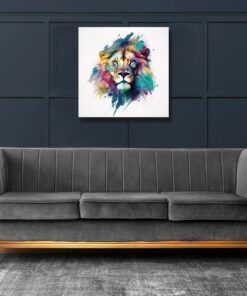 abstract lion art