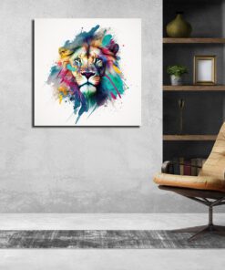 abstract lion art