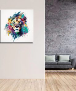 abstract lion art