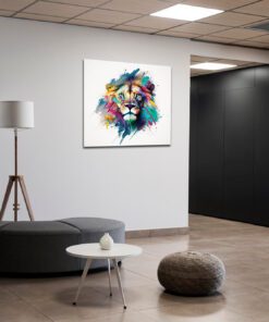 abstract lion art