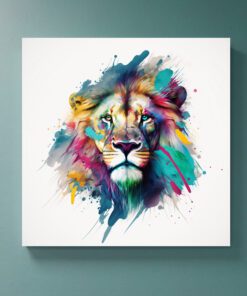 abstract lion art