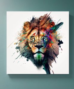 abstract lion art