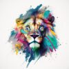 abstract lion art