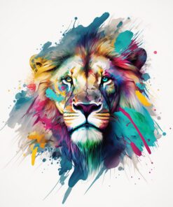 abstract lion art