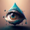 All seeing eye conceptual art piece