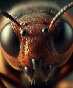 super close up ant face printed art
