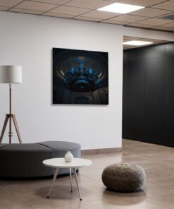 Regal Blue Crest Chandelier Printed Art