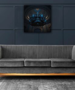Regal Blue Crest Chandelier Printed Art