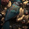 Bird and Foliage Art Piece