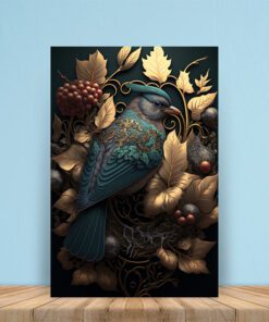 Bird and Foliage Art Piece