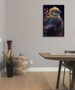 Gothic Bird and Foliage Art Piece