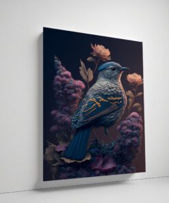 gothic style detailed bird and foliage