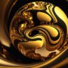 Gold and Black Marble Abstract Canvas Print