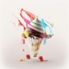 Abstract Ice Cream in a Glass Dessert Shoot
