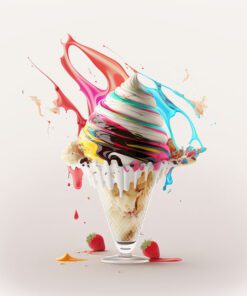 Abstract Ice Cream in a Glass Dessert Shoot