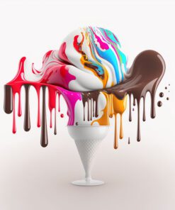 abstract impressionist ice cream in a shoot