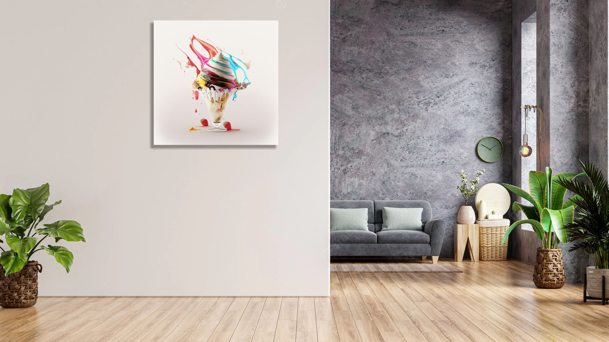 Abstract Ice Cream in a Glass Dessert Shoot