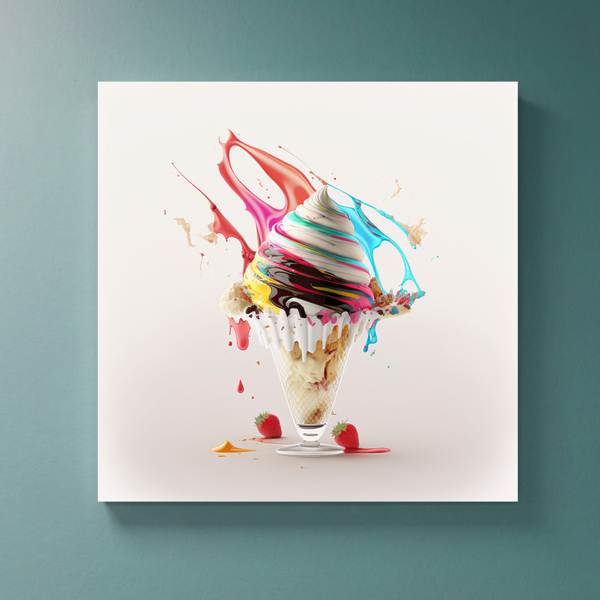 Abstract Ice Cream in a Glass Dessert Shoot