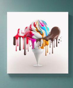 abstract impressionist ice cream in a shoot