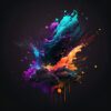 Abstract colour paint explosion